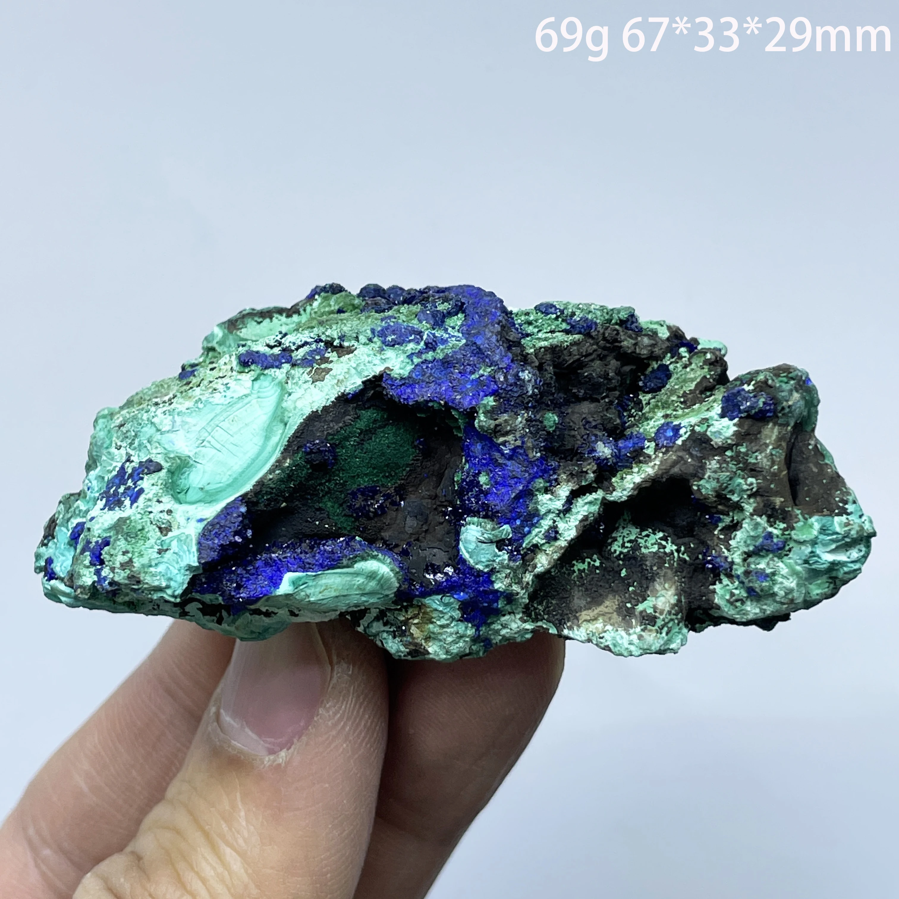 Natural Azurite With Malachite Mineral Specimen Stones And Crystals Healing Grystals Quartz Home Decorations