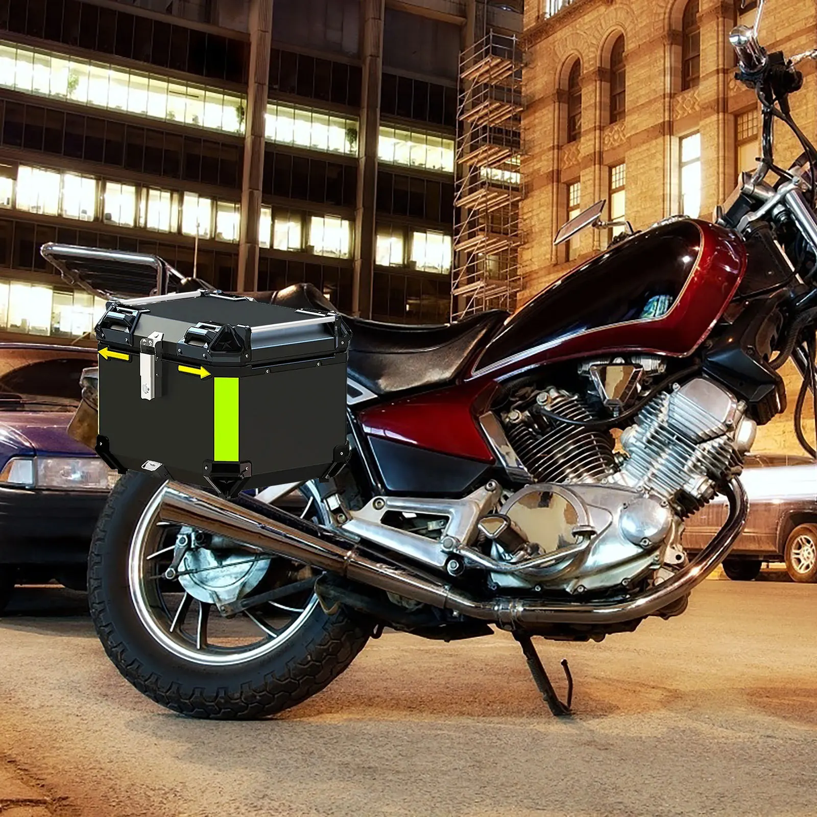 2 قطعة استبدال الصندوق العلوي مقبض سبيكة مقاوم للماء أنيق آمن قبضة دراجة نارية الأمتعة ملحق مربع خلفي غطاء مقبض