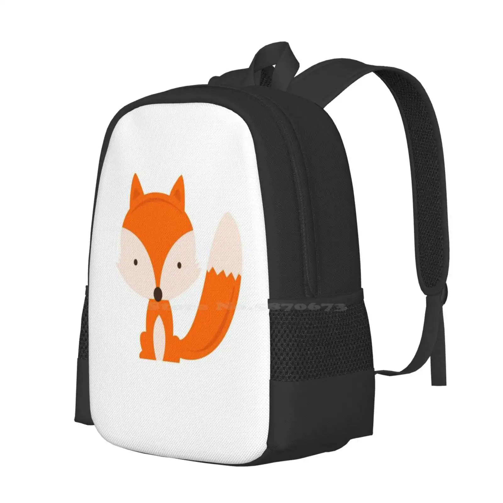 The Fox 3D Print Design Backpack Student Bag Fox Cute Cool New Top Trend Hipster Orange Colour Amazing Space Wolf Animal Nature