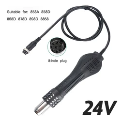 8 Holes/8 Wire Hot Air Gun Handle BGA Rework Solder Hot Air Blower Heat Gun FOR 858 8586 878 898D Soldering Station  dryer fan