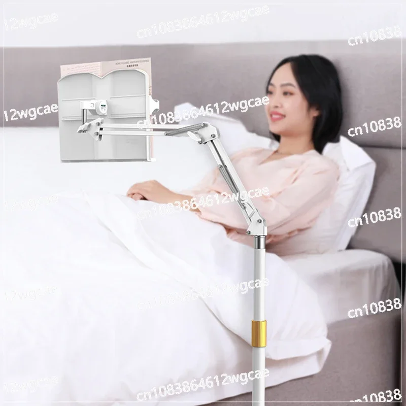 Height Adjustable Reading Book Floor Bracket Long Arm Table Bed Reading Book Stand Multi Angle Rotation Reading Book Holder