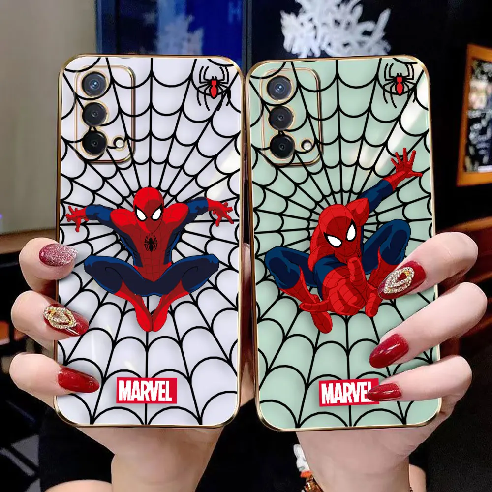 Marvel Spider-Man capa para telefone, liso E-TPU, OPPO A15, A16, A17, A78, A58, A53, A54, A57, A72, A73, A74, A91, A92, A94, a96 e A98