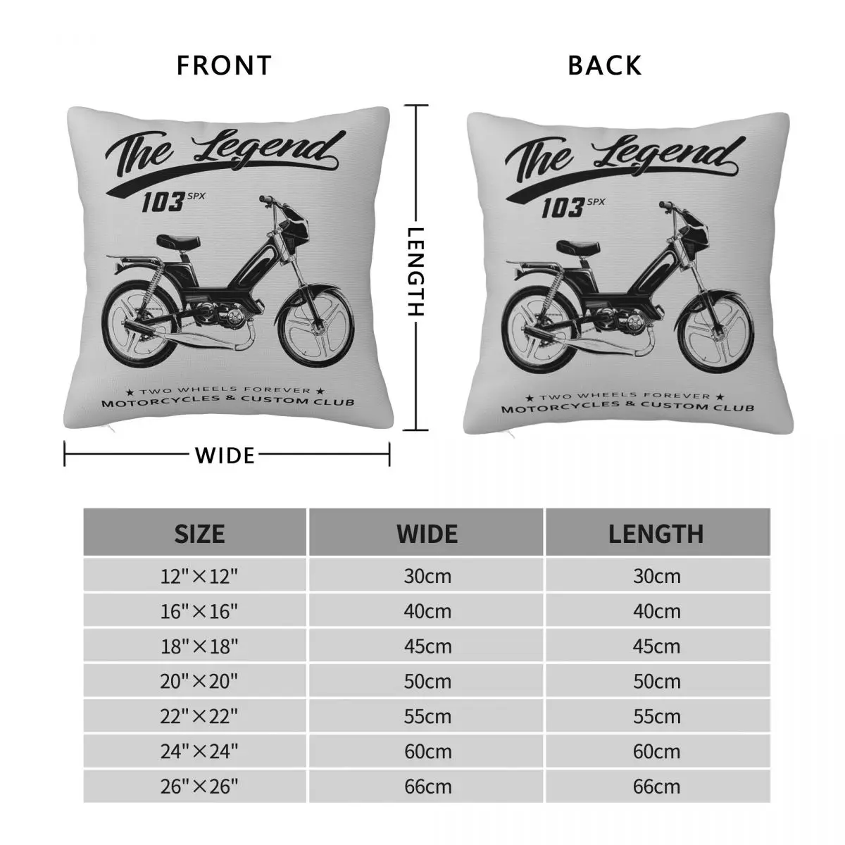 Moped 103 Spx Square Pillowcase Polyester Linen Velvet Printed Zip Decorative Sofa Cushion Cover 18