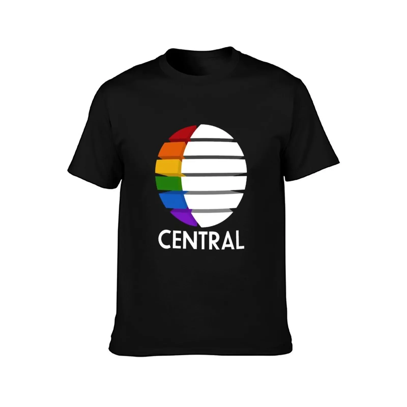 central tv T-Shirt vintage graphic tee street wear shirts graphic tee valentines clothes black t-shirts for men