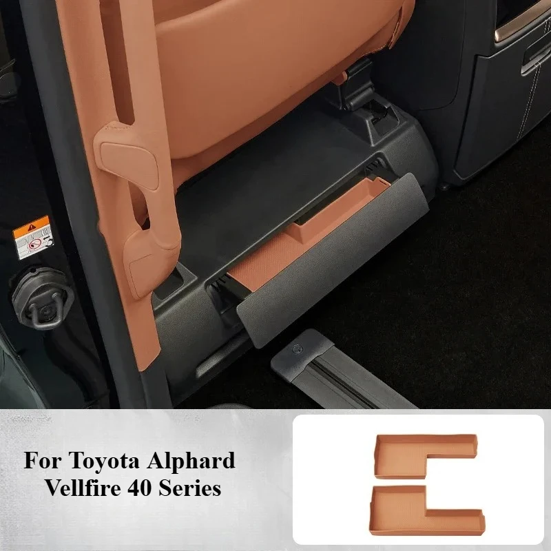For Toyota Alphard Vellfire 40 Series Car Front Seat Under Storage Box 2Pcs/Set Car Interior Storage Stowing Tidying Accessories