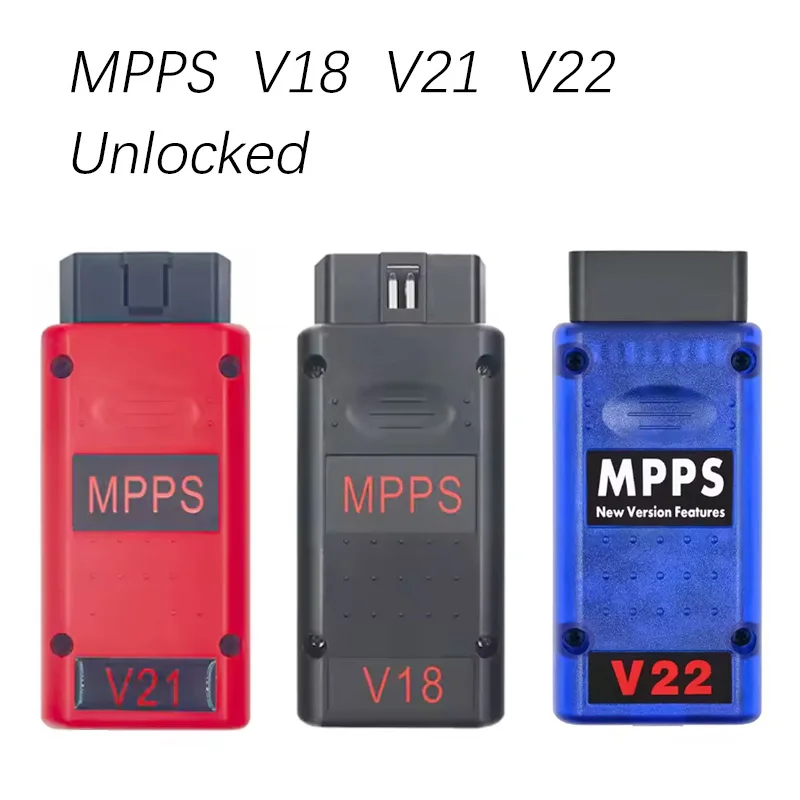 MPPS V22 ECU Programmer MPPS V21 V18 Unlock Version Reset Flasher Tool Decryption Tricore Cable OBD2 Full Chip Tuning Scanner