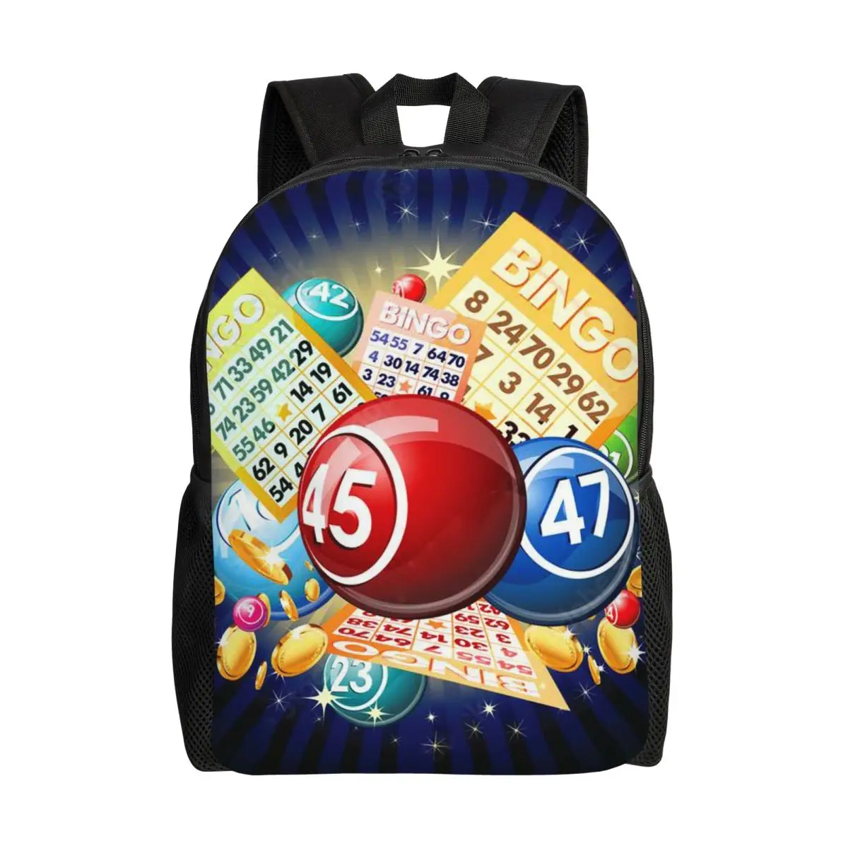 

Custom Bignoes Balls Wallpaper Backpacks Women Men Casual Bookbag for School College Bags
