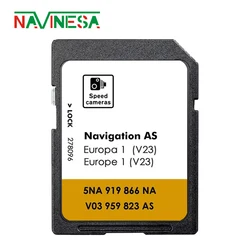 32GB SD Card Navigation AS V23 for VW Sharan from 2015 Discover Media GPS 2026 Maps Europe Navi Tiguan Transporter Car