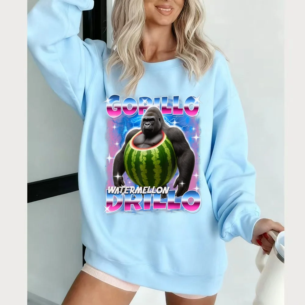 العصرية شانهاي جينغ غير كبيرة الكرتون الطباعة المرأة الرجال البلوز الدافئة الأطفال بلوزات غير رسمية على الموضة ملابس كاجوال #6