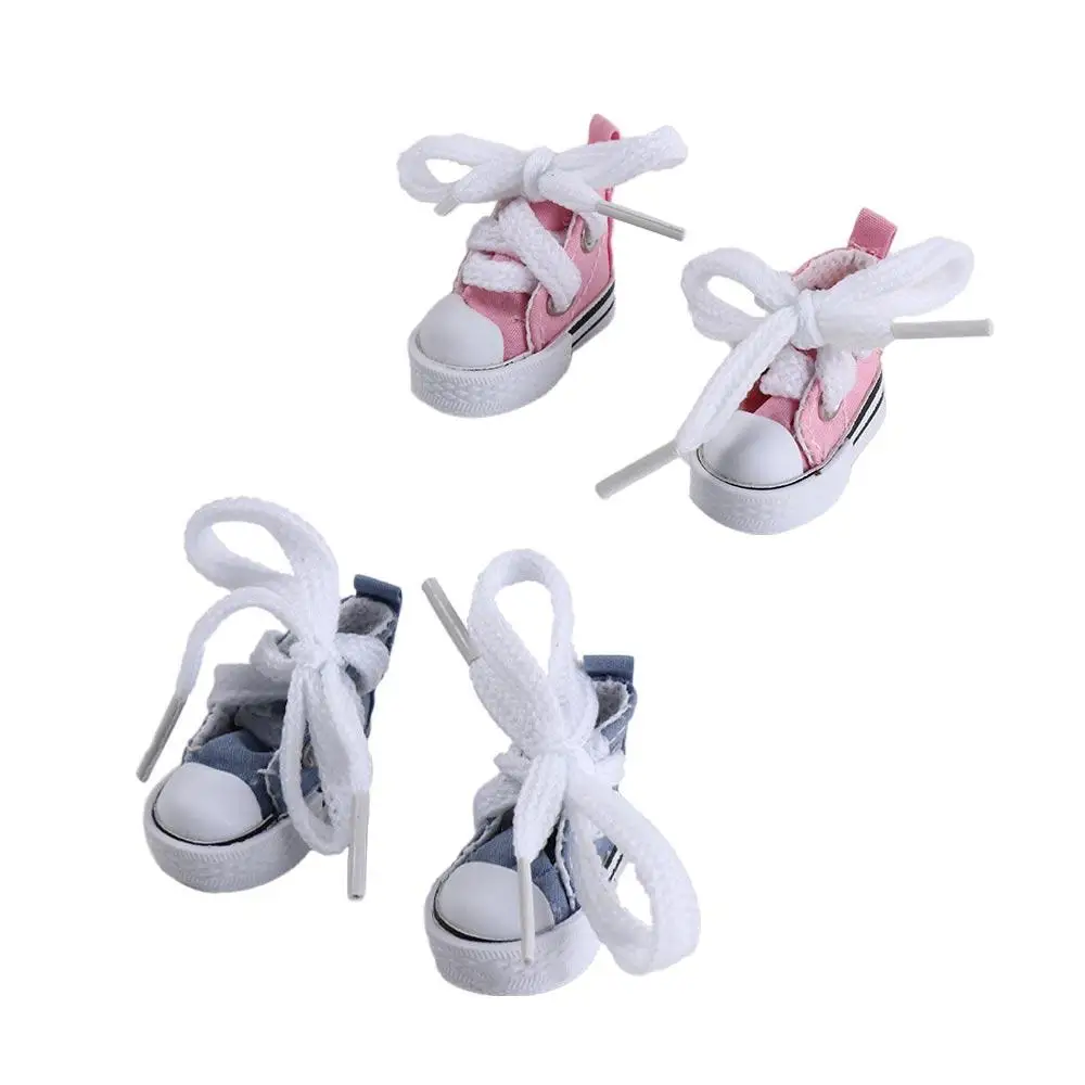 1 Pair 3.5cm Doll Fashion Mini Canvas Shoes Cute Kawaii Fashion Casual Doll Canvas Shoes Mini Colorful Mini Canvas Dolls Shoes