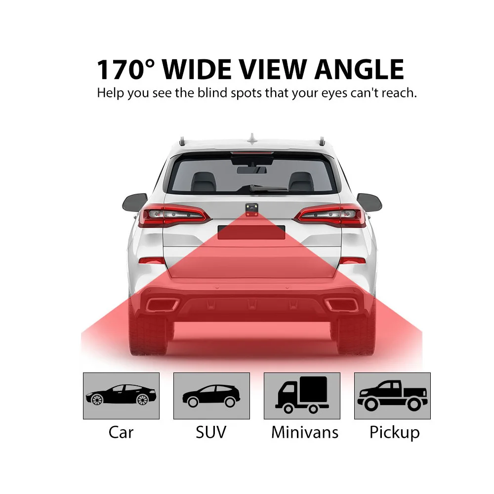 AHD 1920x1080P 720P CVBS Car Rear View Camera Full HD Night Vision 170° Fisheye Lens Vehicle Reversing Front Camera