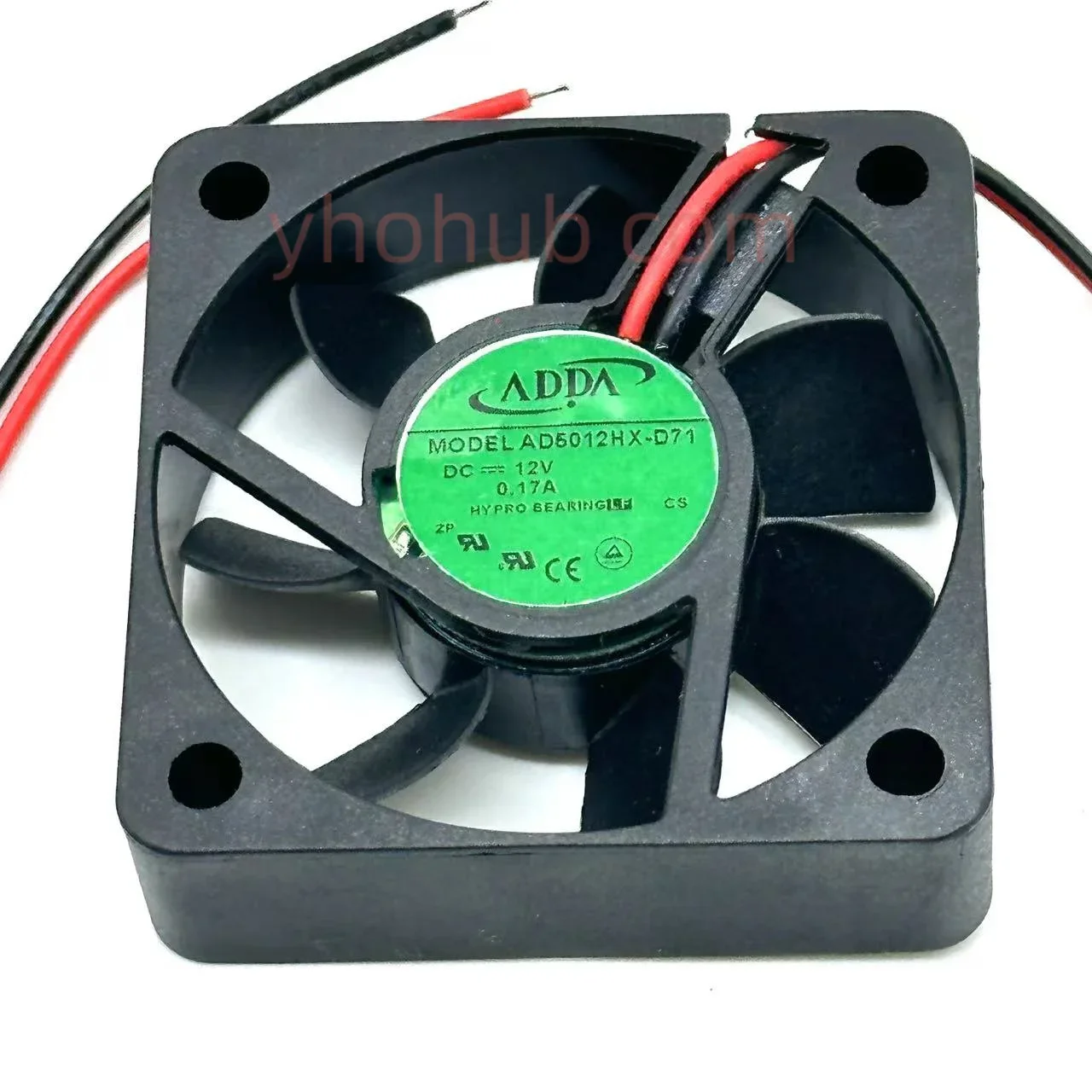 ADDA AD5012HX-D71 Ventola di raffreddamento per server CC 12 V 0,17 A 50 x 50 x 15 mm a 2 fili