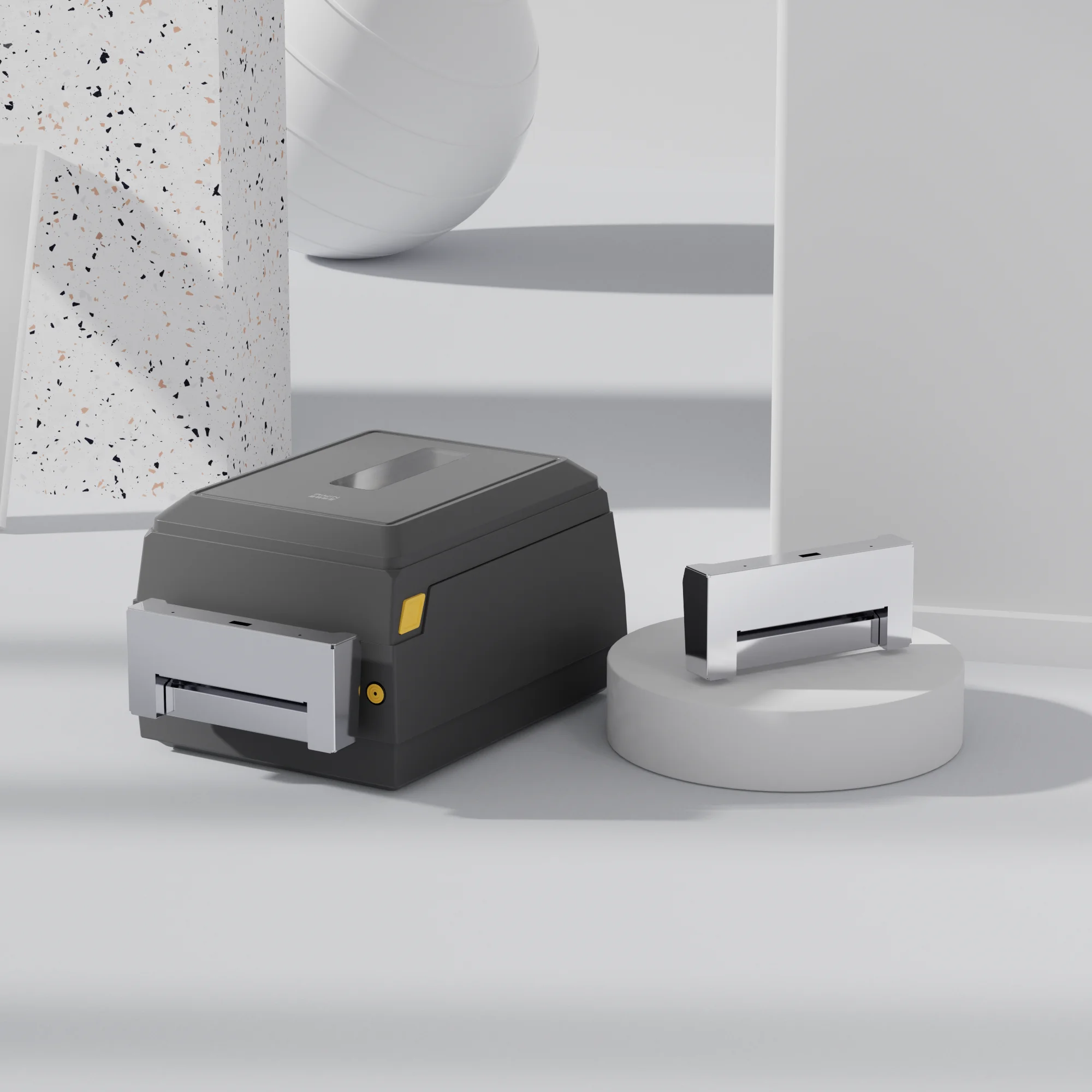 High-Speed 3 Inch Desktop Thermal Transfer Ribbon Barcode Printer Direct Washing Clothes Tag Printer With 203dpi Resolution