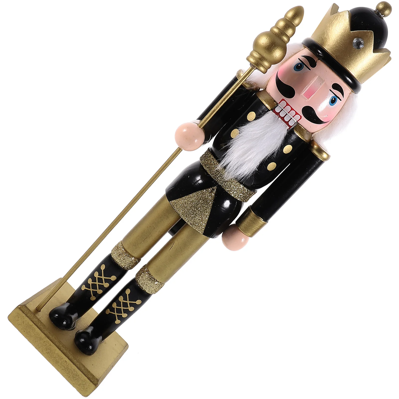 

Wooden Christmas Nutcracker Figure Classic Xmas Decoration for Tabletop Room Hotel Coffee Shop Display Holiday Party Favor