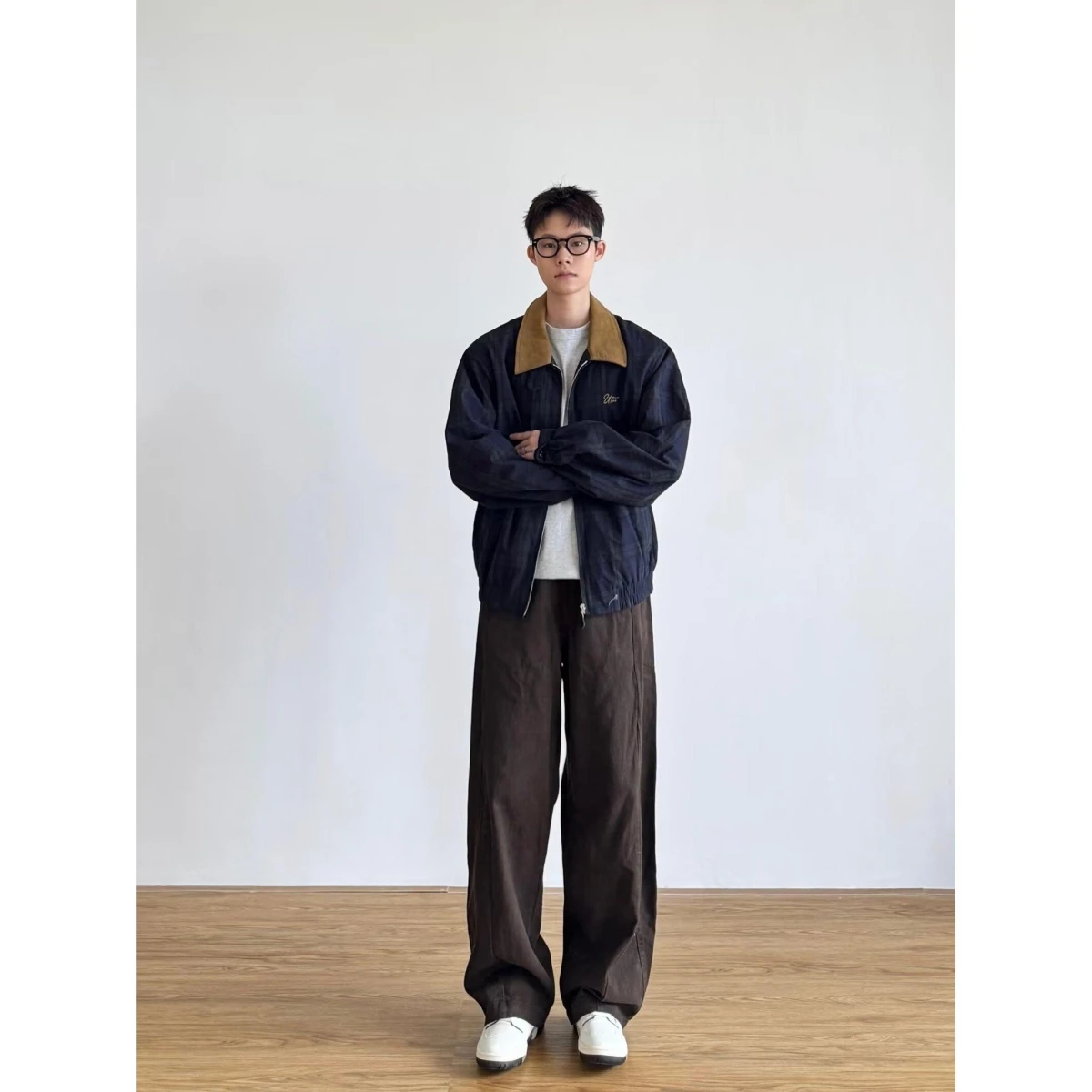 

Мужская свободная повседневная универсальная осенне-зимняя верхняя одежда в американском стиле в клетку с лацканами в американском стиле, молодежная модная классическая одежда