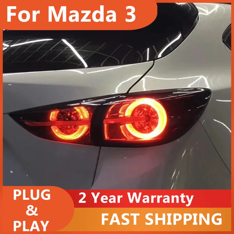 سيارة لمازدا 3 Axela أضواء خلفية 2013-2016 Mazda3 الذيل ضوء هاتشباك نسخة خلفية DRL الضباب الفرامل بدوره إشارة عكس