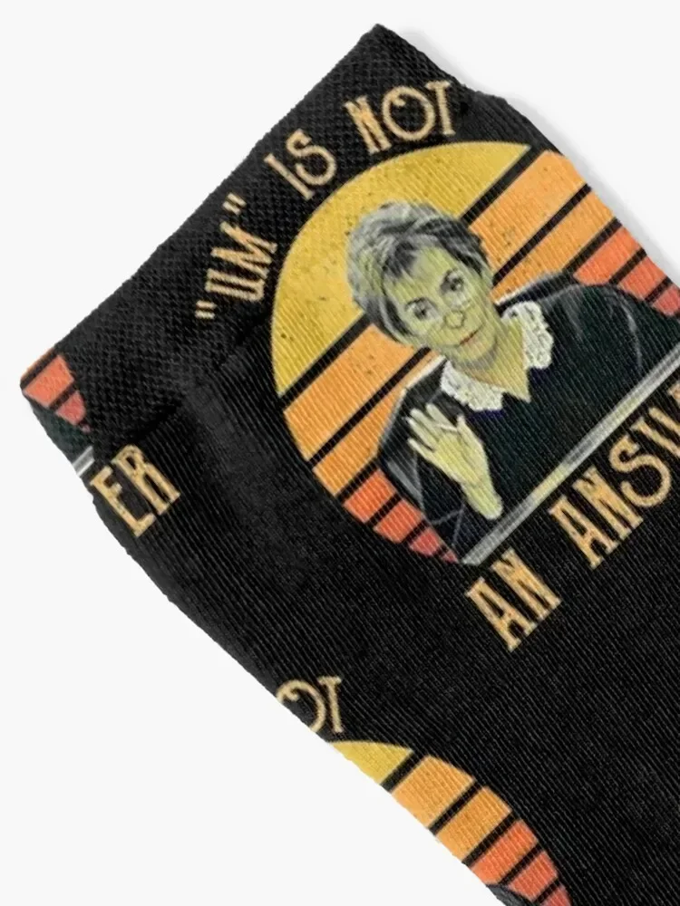 Um Is Not An Answer Judge Judy Quote Funny Gift Socks Argentina gifts set Socks For Man Women's