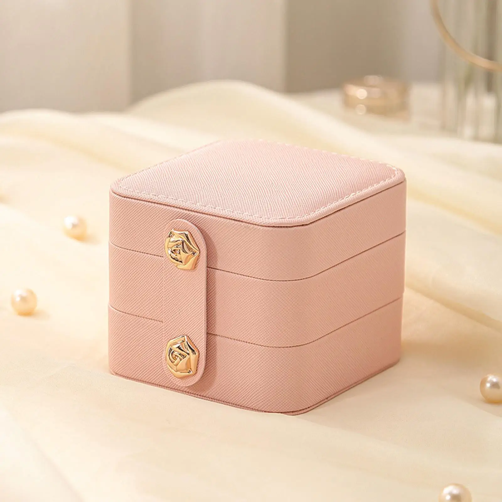 Travel Jewelry Box Soft Velvet Lined Dustproof Organizer for Watches Bracelets Women