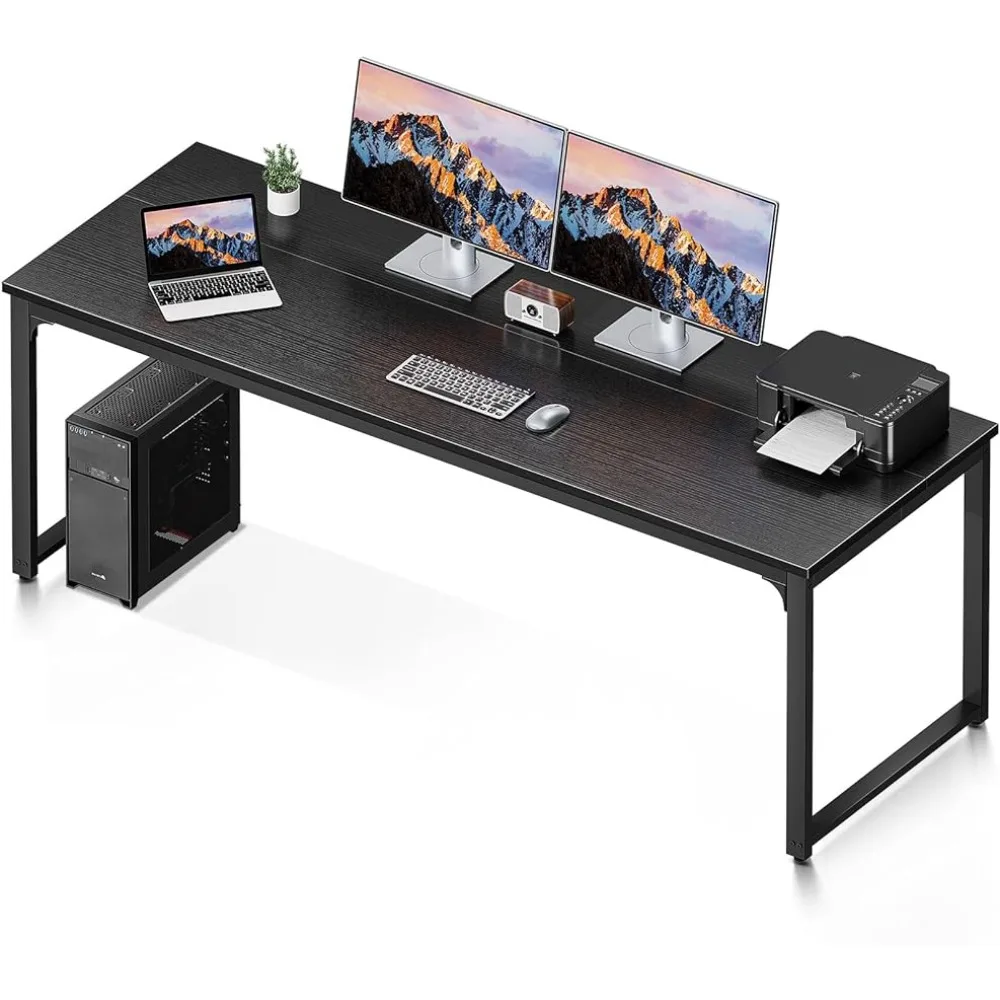 Black Computer Table 71 Inch Computer Desk Gaming Table for Pc Study Student Writing Desk Furniture for Room Office Desks Laptop