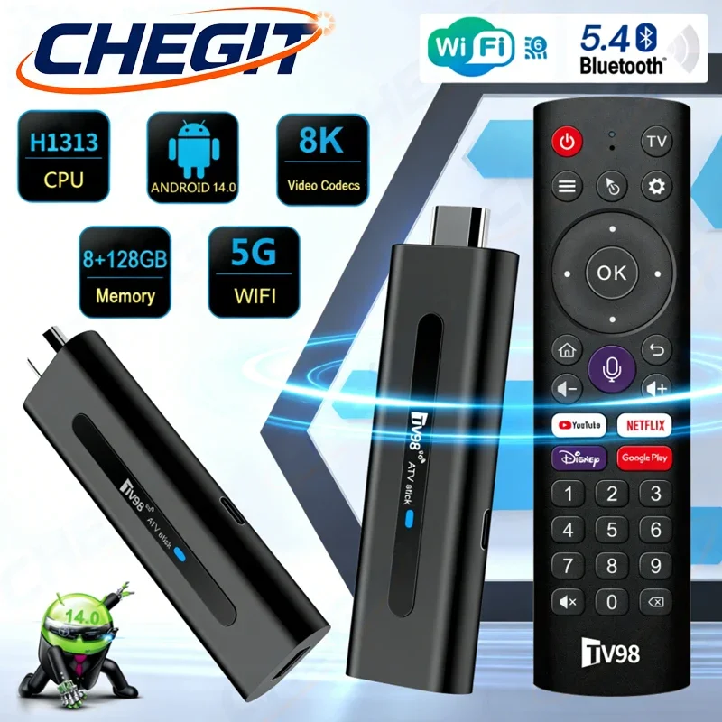 

ТВ-приставка Android 14 с поддержкой HD 8K видео, Dual Wifi6, 8 ГБ+128 ГБ, RK3518 Quad Core для Netflix, YouTube, домашнего кинотеатра, медиаплеер