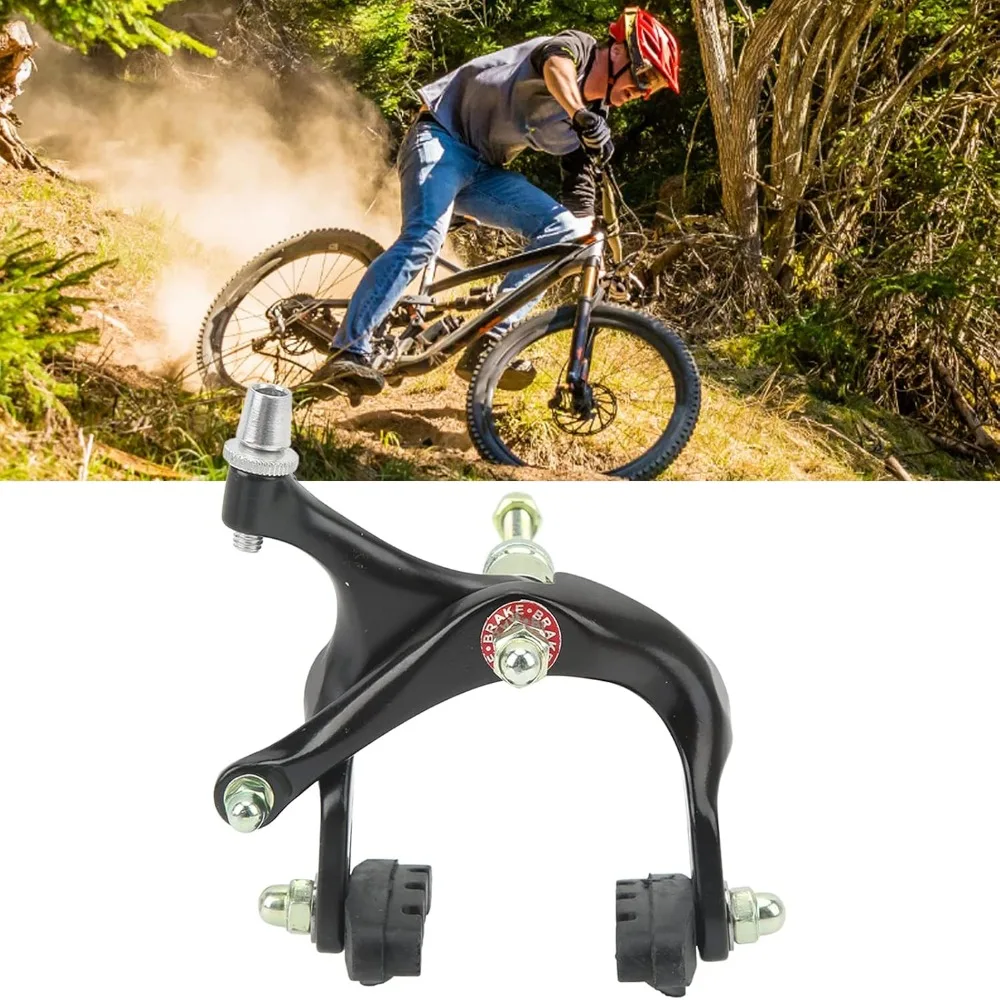 Aluminium Alloy Bicycle Caliper Brake Easy Installation Black C Brake Caliper Brake Reach 47 To 57 Mm Stable Braking