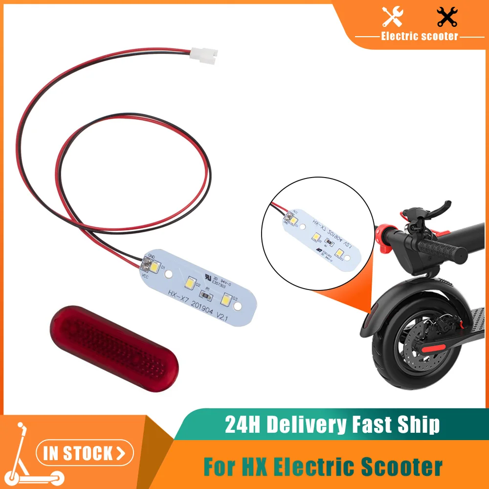 Rear Fender Tail Light for HX X7 X8 Electric Scooter Mudguard LED Taillight Red Shell Cover Replacement Parts Accessories