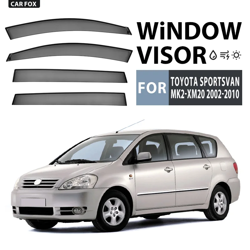 

For Toyota SportsVan XM20 2002-2010 Plastic Window Visor Vent Shades Sun Rain Deflector Guard For Toyota SportsVan XM20