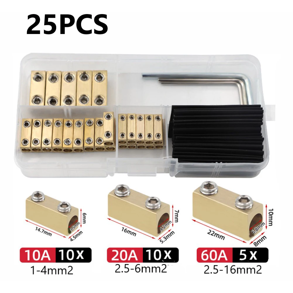 

Connector Kit Butt Connector Splice Quick Wiring Terminal Blocks 10-60A High Efficiency Tool Accessories