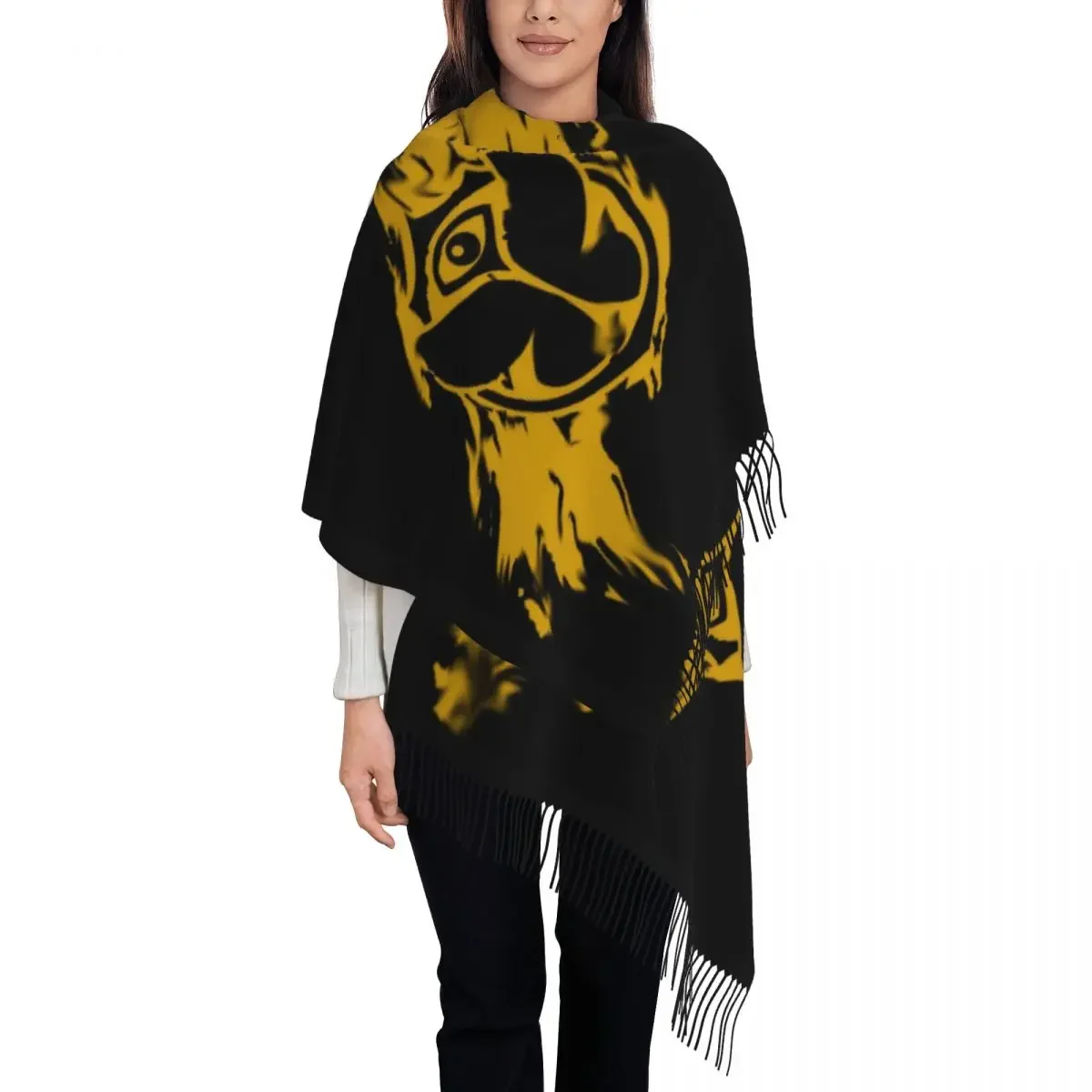 Ladies Large  Scarves Women Winter Thick Warm Tassel Shawl Wrap Belgian Electronic Dance Music Festival Scarf