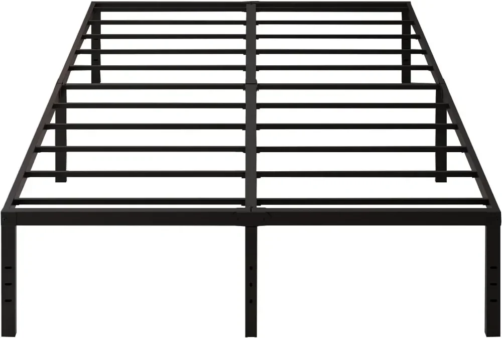 Bed Frame 18 Inch High Max 3500 lbs Heavy Duty Metal Mattress Foundation Platform Sturdy Steel Slat Support King Size