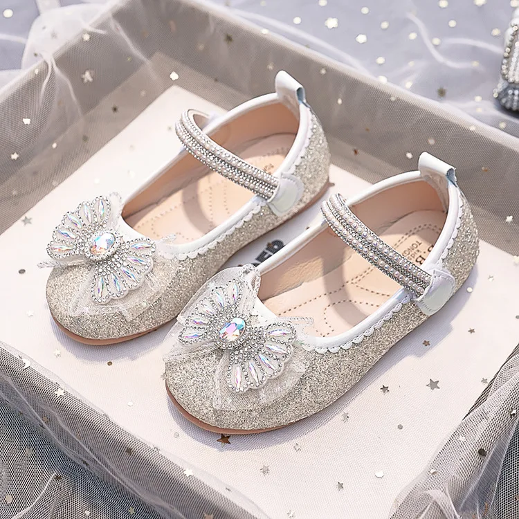 Strass-Haken-und-Schlaufen-Mädchen-Mary-Jane-Schuhe für Partys, Hochzeiten, Shows, elegante, süße Prinzessinnenschuhe – Detail 2