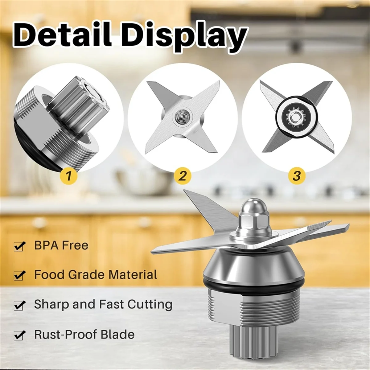 HOT Blade Replacement for Vitamix Blender Wet Blade Replacement for Vitamix 5200 Series Blender Mixer 64oz & 32oz Containers