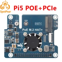 Raspberry Pi 5 POE + PCIe a M.2 NVMe SSD Board HAT+ Pi5 2242/2230 Alimentación a través de Ethernet