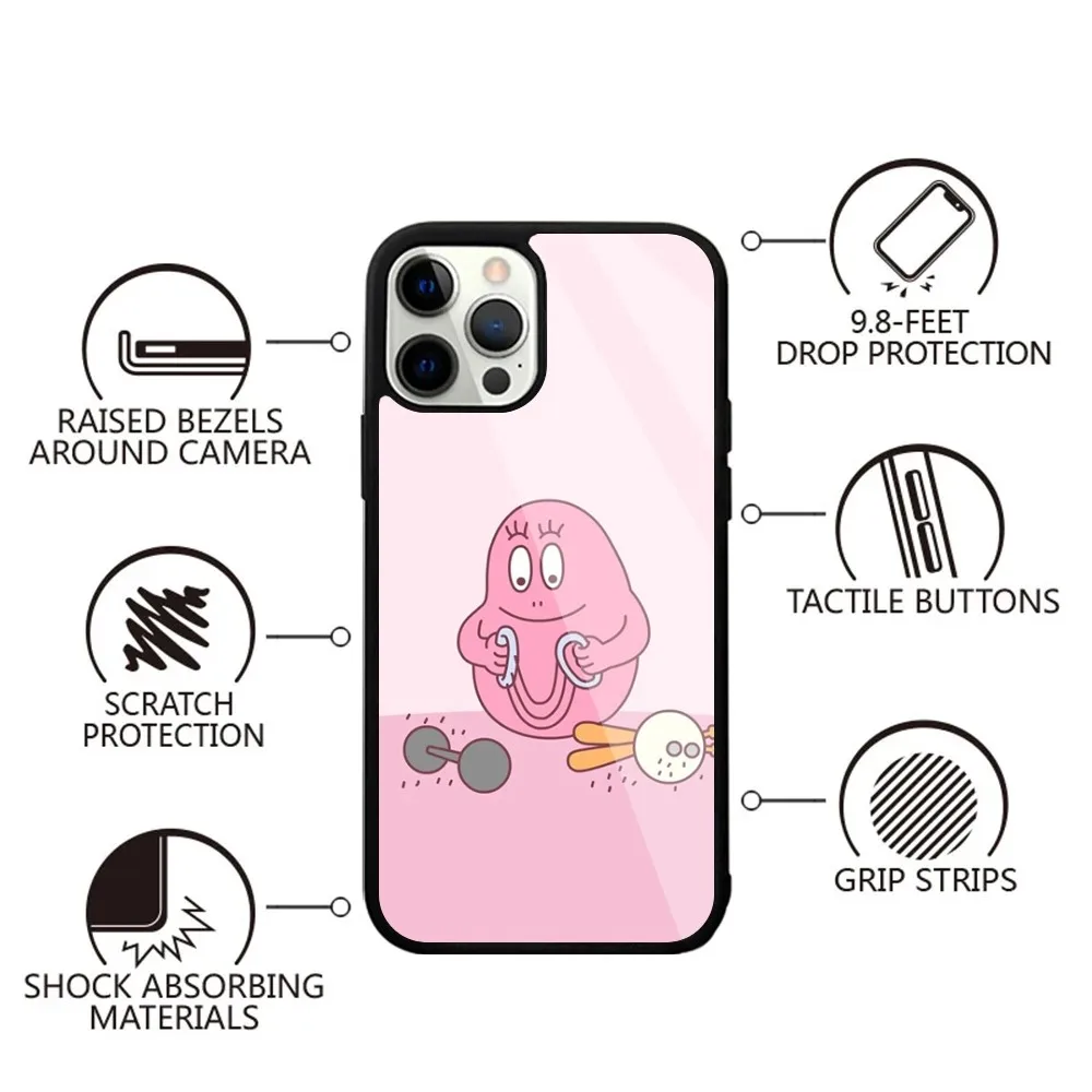 Cartoon B- Barbapapa   Phone Case Strong Magnetic For IPhone 15,14,13,Pro,Max,Plus,11,12,Mini For Magsafe Wireless Charging