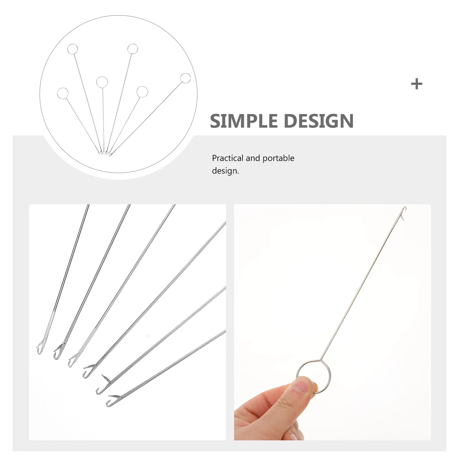 6 قطعة الكروشيه للسجاد الخياطة الحياكة الإبر Diy بها بنفسك سترة قبعة جديلة أداة إبرة كروشيه مجموعة الحرفية عدة لوازم المنزل #5