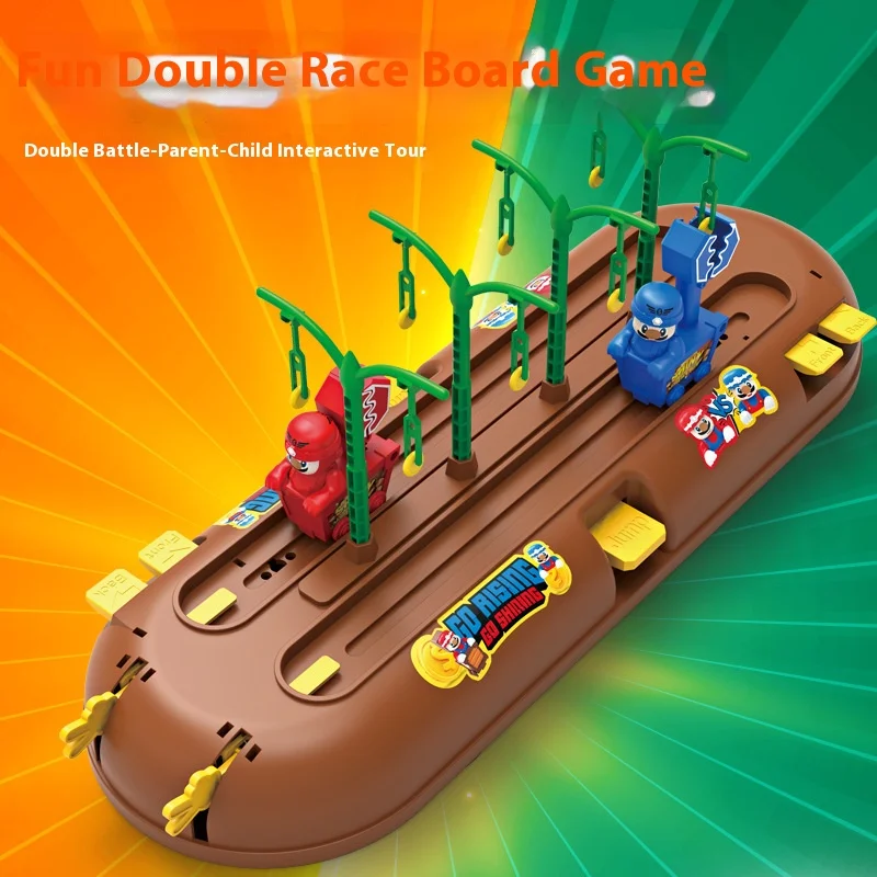 Hot Sell Running Board Game Toys Cartoon Dinosaur Miner Doll Two Person Competition Party Game Toys Best Table Game Gift for Kid