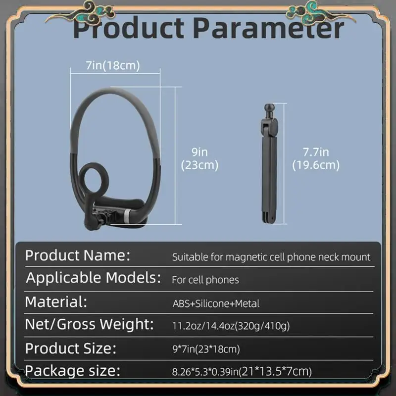 ASMA-Silicone Magnetic Quick Release Neck Mount Hold For Smart Phone Replacement Accessories