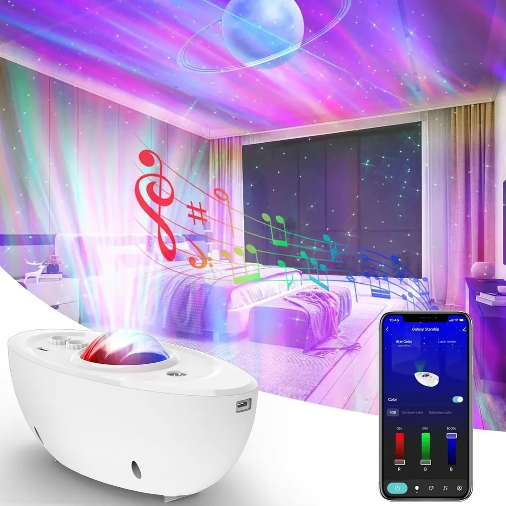 2025 Northern for Galaxy Light Aurora Projector with 33 Light Effects, LED Star Projector Night Light for Bedroom