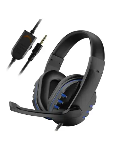 3.5mm Headphones Wired Gaming Headset Earphones For PS4 Play Station 4 Game PC Chat Headset  With Microphone