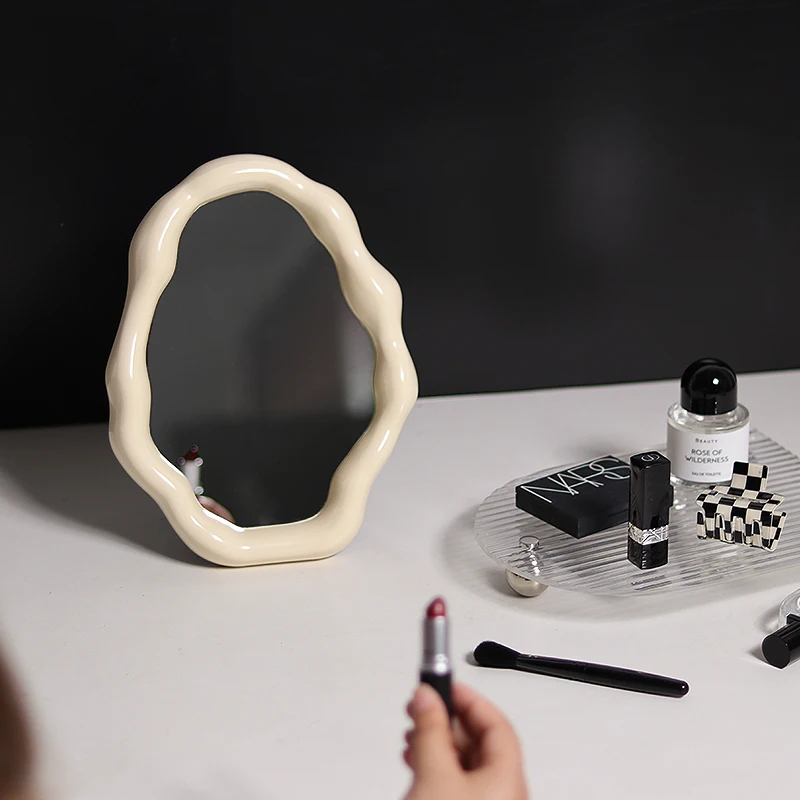 【EpeiusHome】 Nordic Light Luxury Clouds Special-Shaped Makeup Mirror Bedroom Dressing Mirror Internet Celebrity Irregular