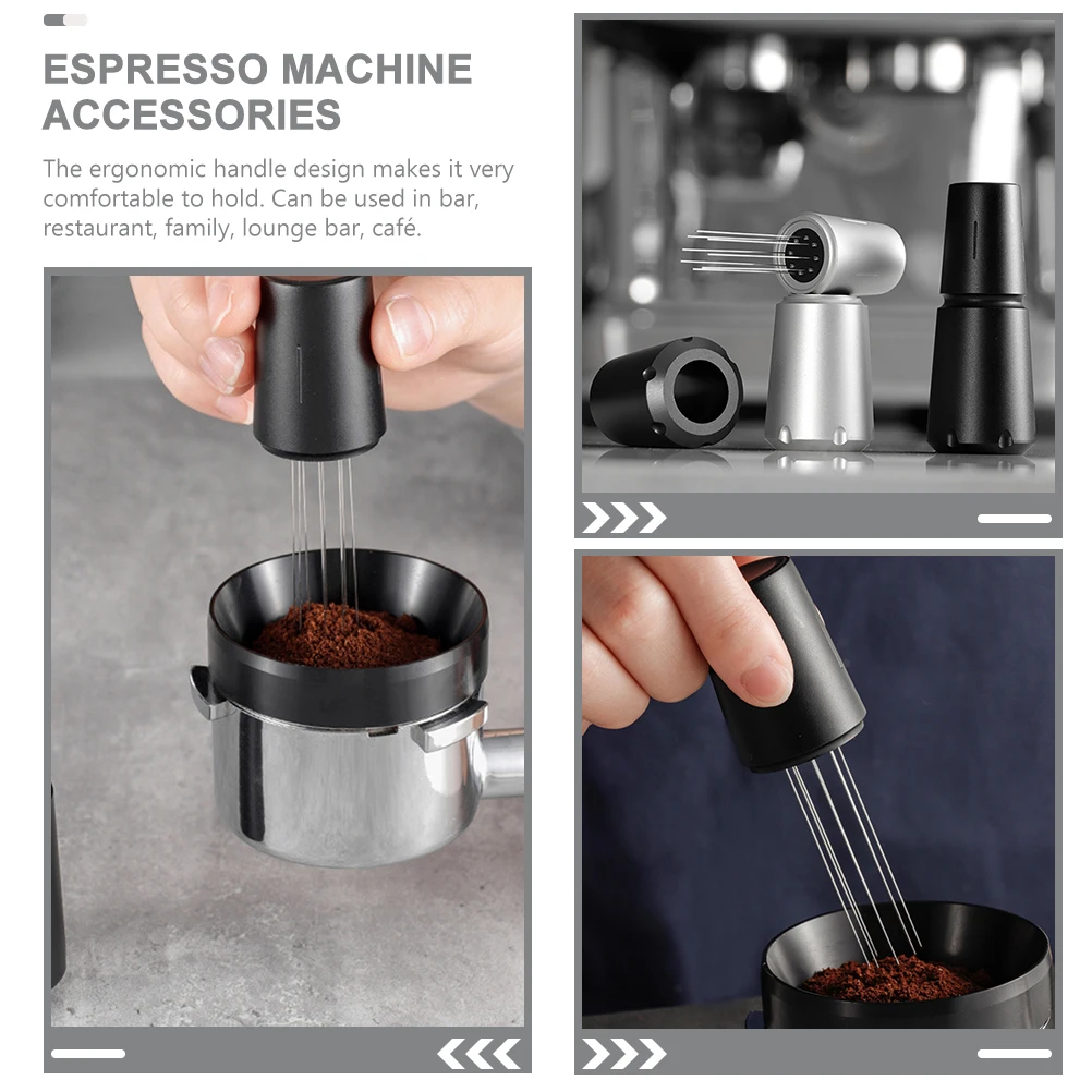 

Coffee Distribution Tool 304 Steel 8 Needles Base Storage Detachable Black Espresso Stirrer Needle Type Stirring