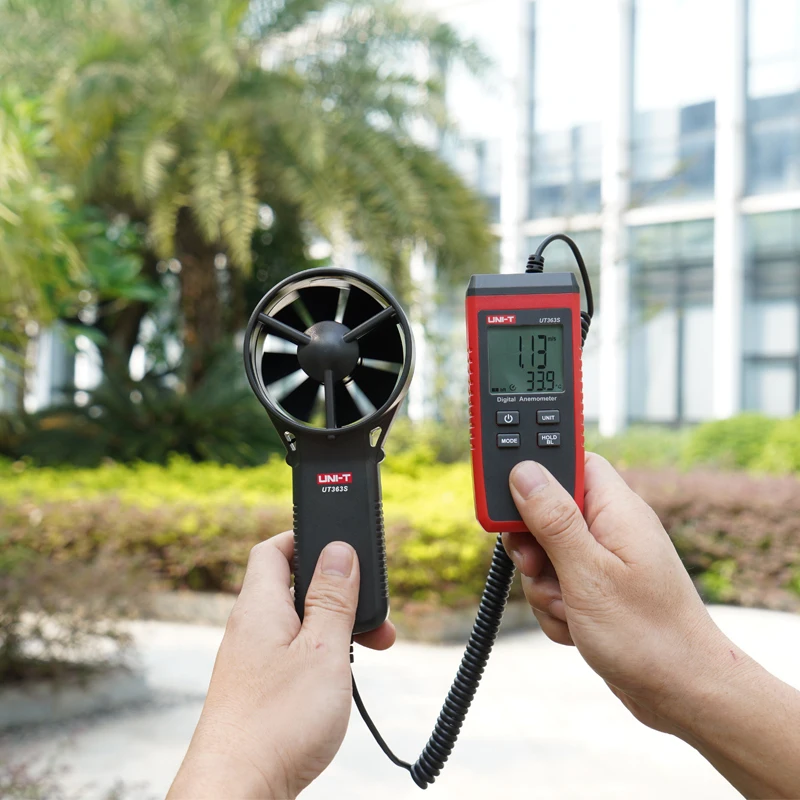 UNI-T UT363S مقياس شدة الريح الرقمي المنفصل؛ أداة قياس درجة حرارة الرياح لسطح البحر والبيئة الأرصاد الجوية/الرياح