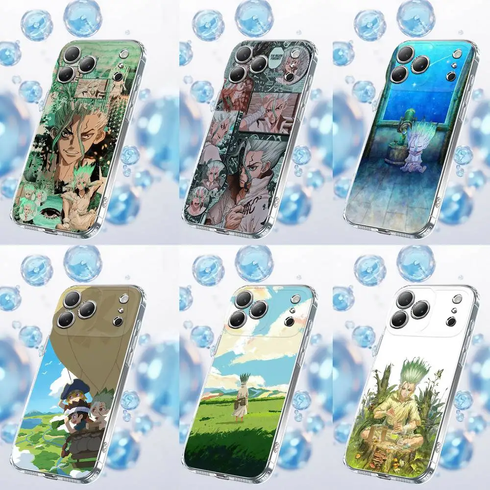 

Senku Ishigami DR S-Stone Phone Case For iPhone 17,16,15,14,13,12,11 Plus,Pro,Max,Plus,E,SE4,Air,Mini Transparent