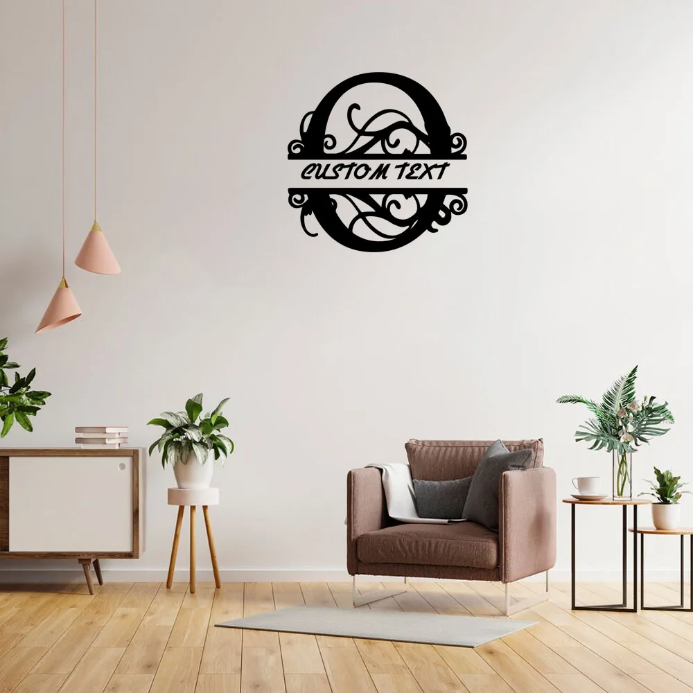 Papier peint auto-adhésif en vinyle avec lettre O de dessin animé, nom personnalisé, pour décoration de la maison, accessoires de décoration murale, 1 pièce