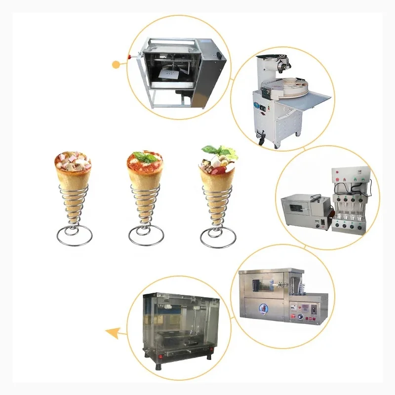 

Commercial Pizza Cone Manufacturer Machine 4 Molds