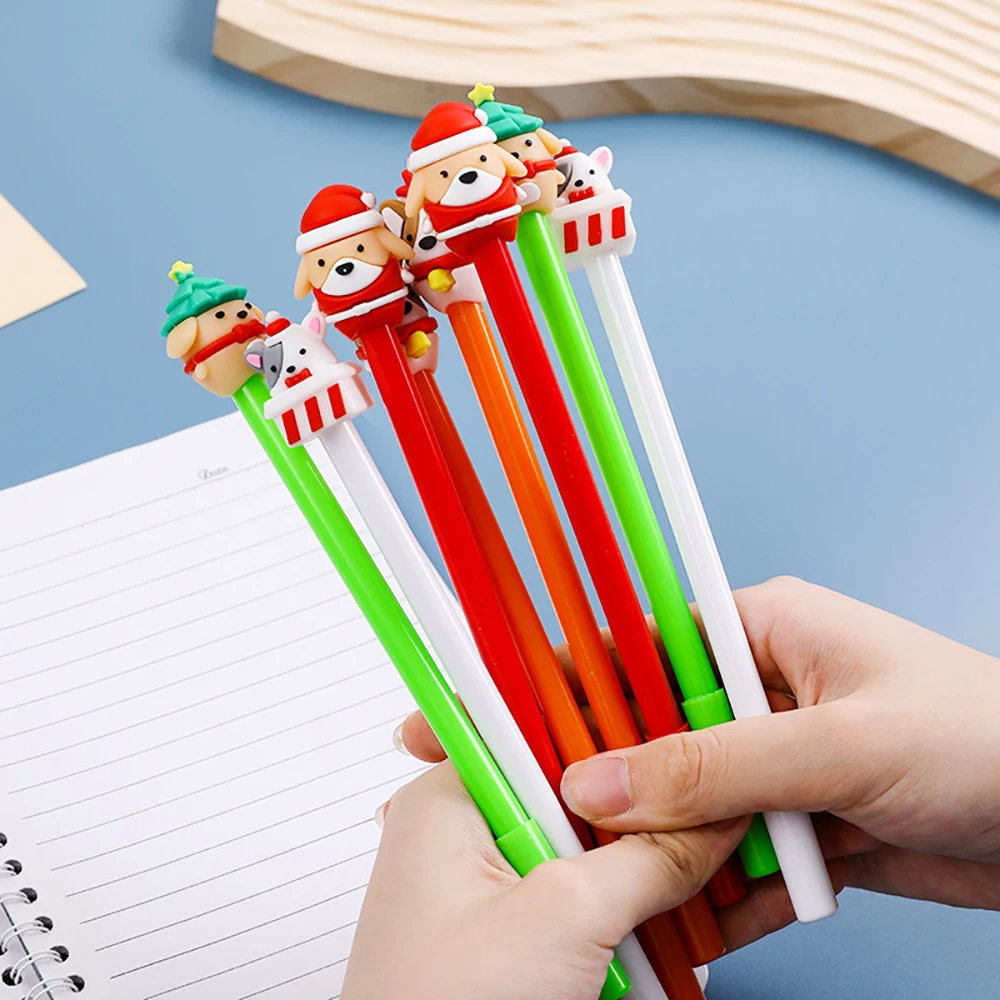 

5Pcs Christmas Gift Students Pen Cute Cartoon Pens Christmas Series Neutral Pen Creative Black Pen for Gel Pen Cute Stationary