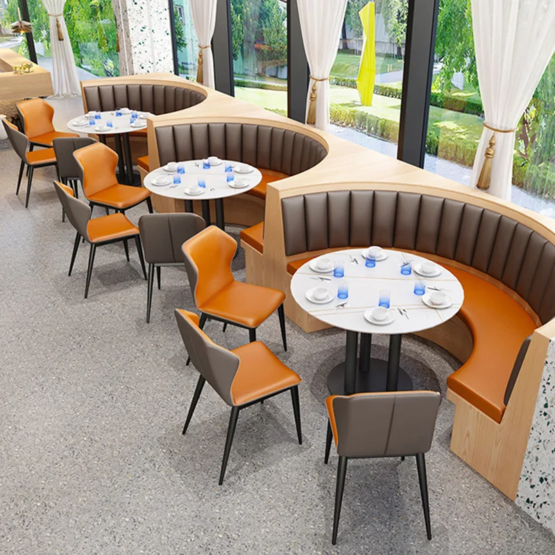 

Western restaurant table and chair combination, Internet celebrity drink shop, snack bar, catering furniture, coffee Western