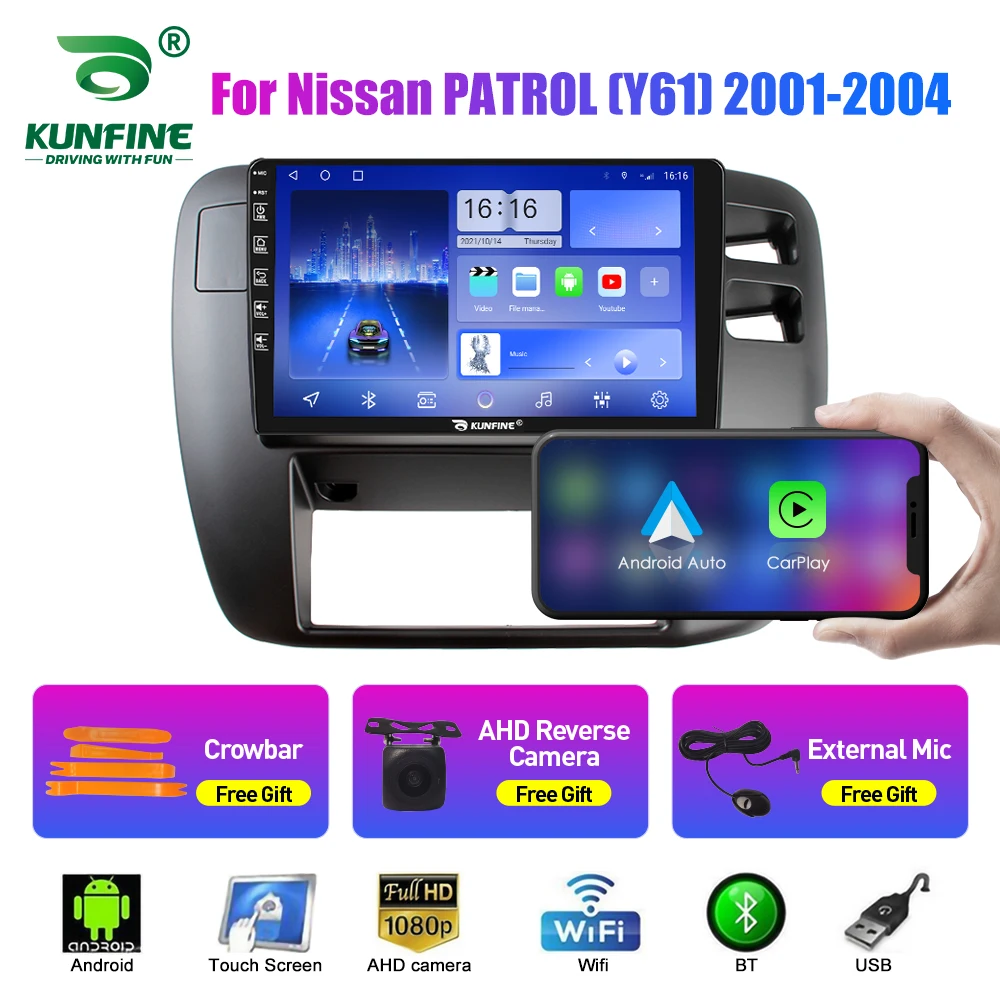 

2Din Android автомобильный радиоприемник для Nissan PATROL 2001-2004 аудио мультимедийный плеер Carplay GPS навигация стерео Android Auto