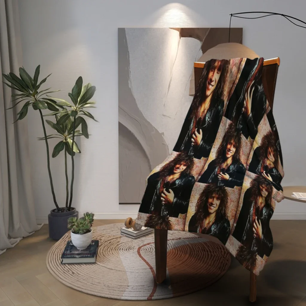 Bons Jovis Rock Band On Tour 2023 Summer Blanket Thin Blanket Comforter Flannel Soft throw Blankets Warm Home and decoration