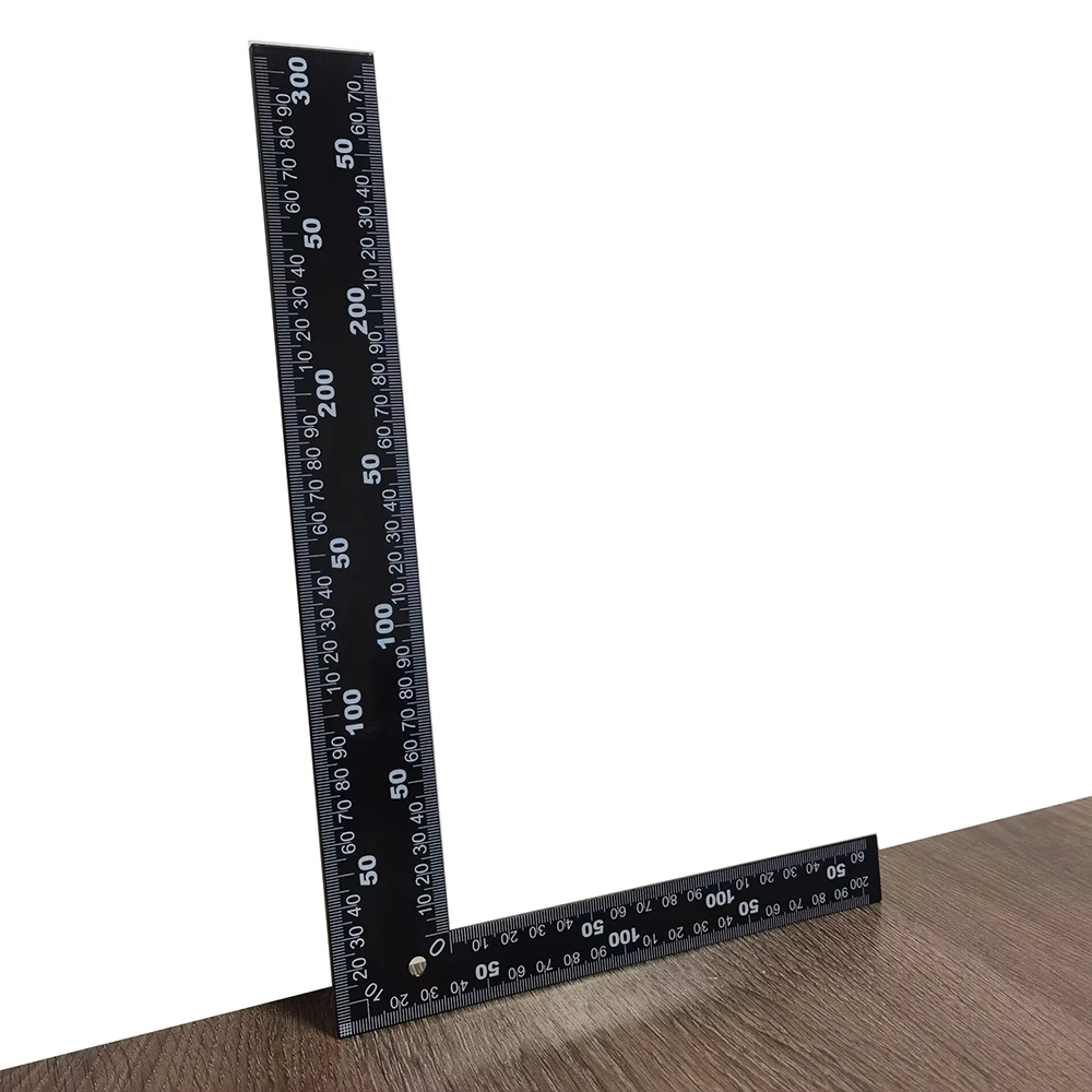 Right Angle Ruler Metal L Ruler For Black Carpenter Framing 8 X 12inch Leathercraft Stainless Steel Metal Square For DIY Leather